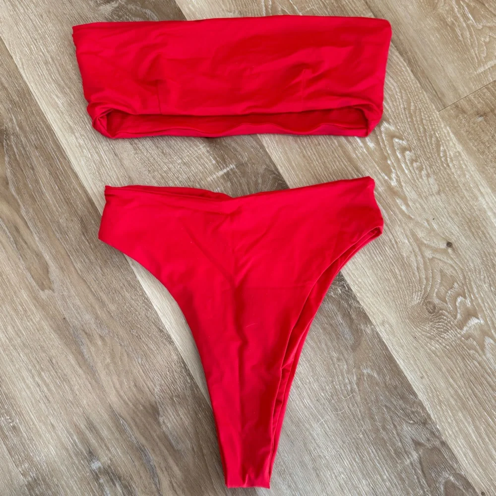 437 Swimwear red top & bottom (no longer producing this color!) - Picture 2 of 2